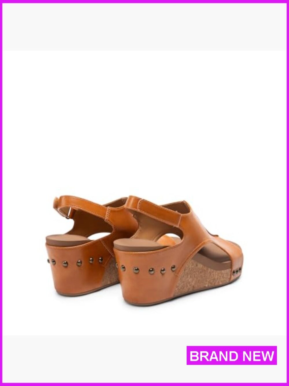 Women's Platform Wedge Sandals Peep Toe Slingback Comfortable Summer - Picture 6 of 7